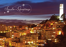 Coit Tower San Francisco Regional Holiday Card