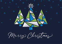 Stained-Glass Trio Christmas Cards
