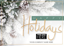 Evergreen & Gold Holiday Logo Cards
