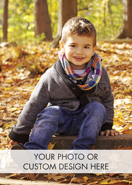 Vertical Full Custom Deluxe Holiday Photo Card