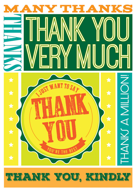 Thanks A Million Thank You Cards